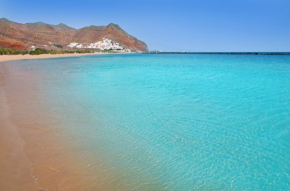 Relaxing on a paradisiacal beach