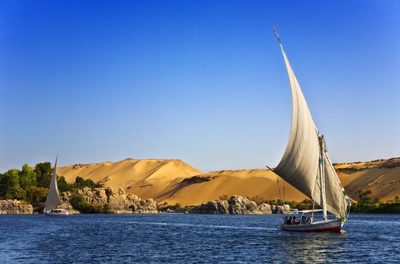Sailing on the Nile in felucca