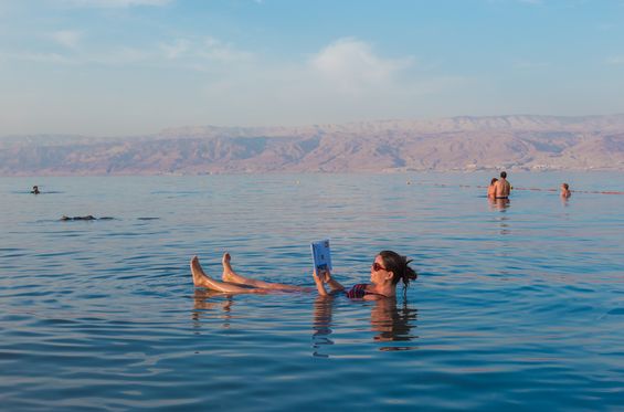 Floating on the Dead Sea