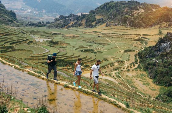 Go trekking in the mountains