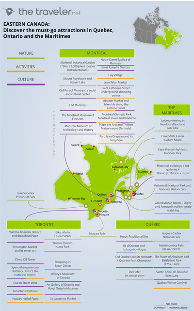 Attraction Canada map