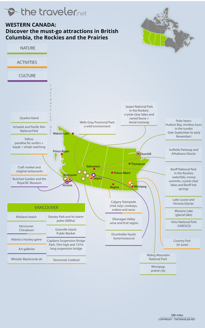 Attraction Canada map