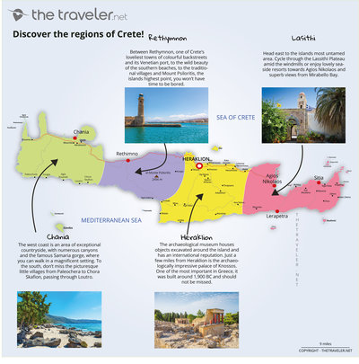 Carte des régions CRETE