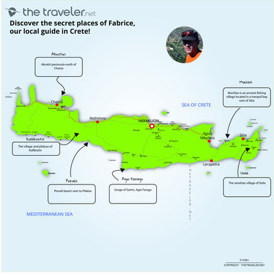 Carte des coins secrets de CRETE