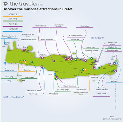 Carte des incontournables CRETE