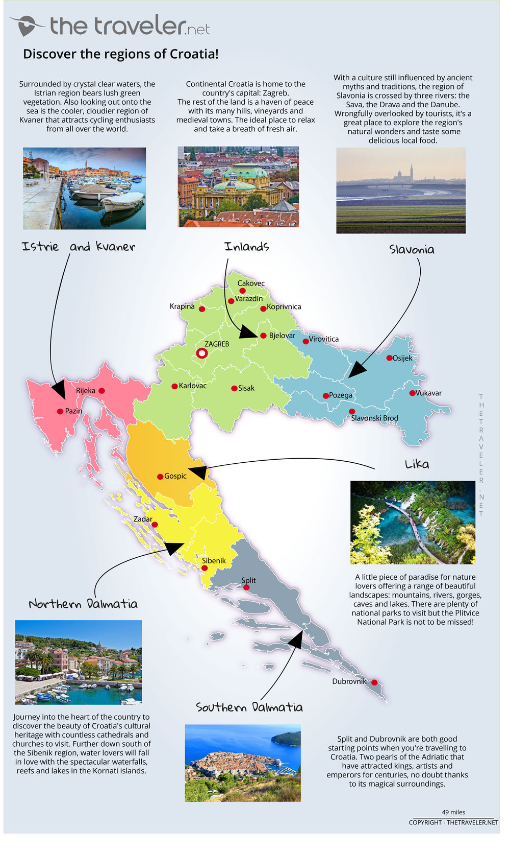 places to visit croatia map