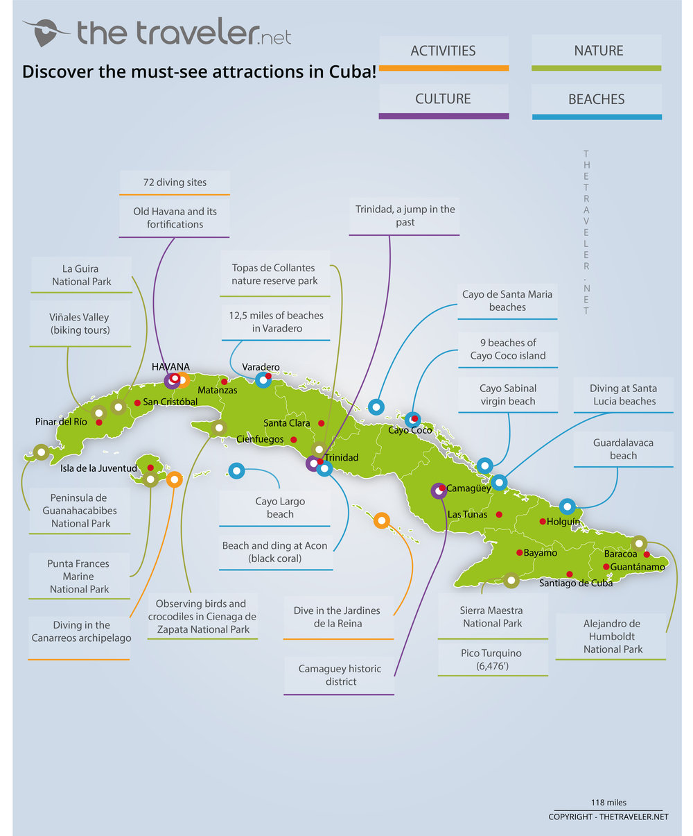 cuba tourist map