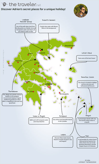 Carte des coins secrets de GREECE