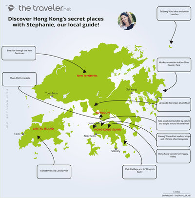 Carte des coins secrets de HONG KONG