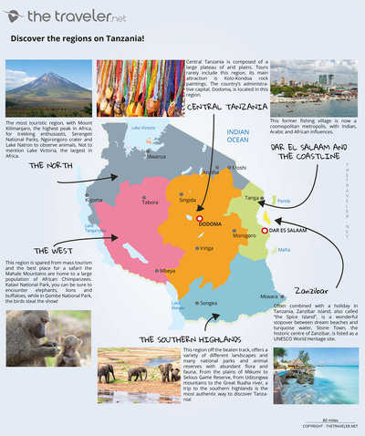 region Tanzania map