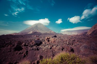 Le volcan Pico do Fogo sur lîle de Fogo