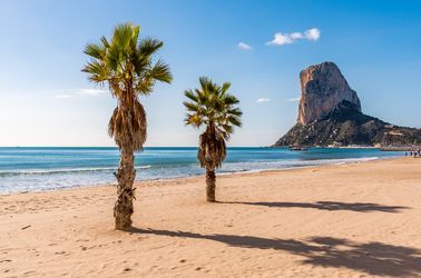 La plage de Calpe sur la Costa Blanca