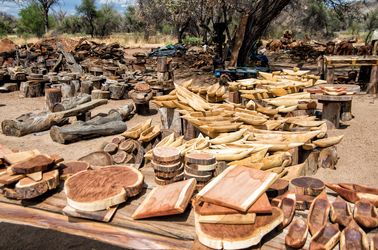 Artisanat en bois namibien