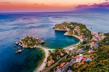 La ville côtière de Taormine