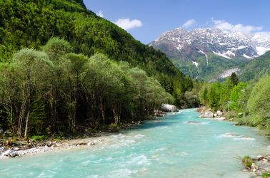 La rivière Soča dans le parc national Triglav